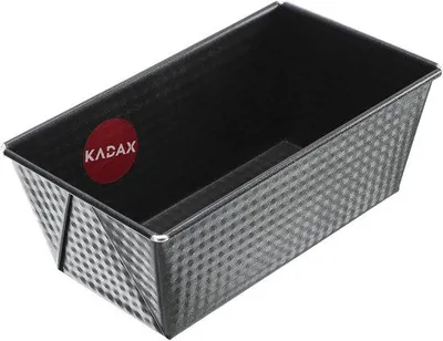 Productafbeelding van Rechthoekige bakvorm met antiaanbaklaag voor taarten en brood (20,5 x 12 cm, zwart)