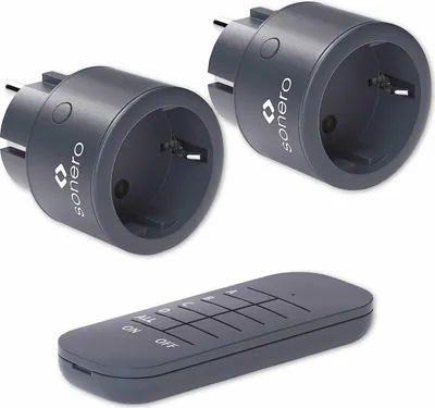 Image de SONERO Set de prises radio, 1 émetteur, 2 récepteurs, anthracite