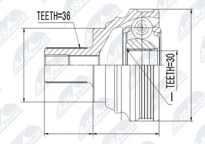 Produktbild von NTY Gelenksatz Antriebswelle Vorne Links Vorne Rechts für VW Golf V Schrägheck (1K1) NPZ-VW-030