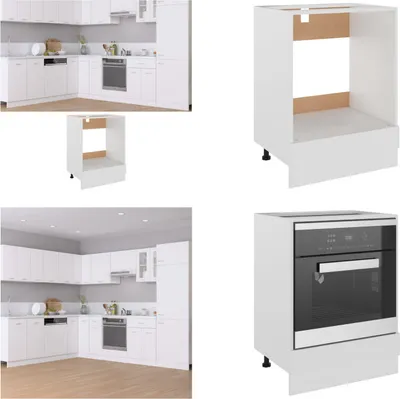 Produktbild von vidaXL Herdumbauschrank Weiß 60x46x81,5 cm Holzwerkstoff - Herdumbauschrank - Herdumbauschränke - Küchenschrank - Küchenschränke