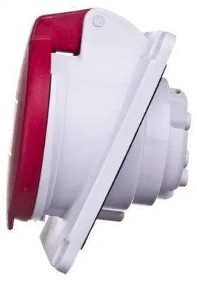 Productafbeelding van Inbouwstopcontact, 5-polig, 16A, 400V, rood, IP44, model PKF16F435