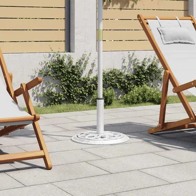 Produktbild von vidaXL Sonnenschirmständer Weiß 44x44x31 cm Gusseisen