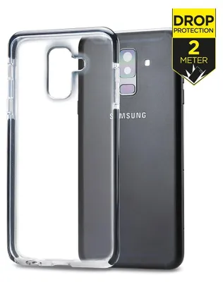Image de Coque de protection incassable Mobilize pour Samsung Galaxy A6 Plus (2018) - Coque rigide résistante aux chocs - Transparent / Noir
