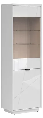 Produktbild von Vitrine Sven mit 2 Türen, Weiß, 201cm