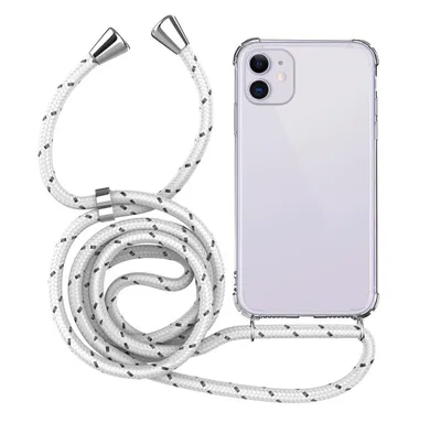 Obrázok produktu pre Puzdro na mobilný telefón s retiazkou pre Apple iPhone 11 Puzdro na mobilný telefón v bielom vzore