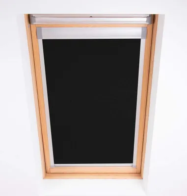 Dachfenster-Rollo für Dakstra, Verdunkelung, Schwarz, 15x130 cm