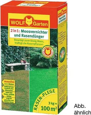 Zdjęcie produktu dla Wolf Garten 2 w 1 środek do zwalczania mchu + nawóz do trawników SW100 na 100m²