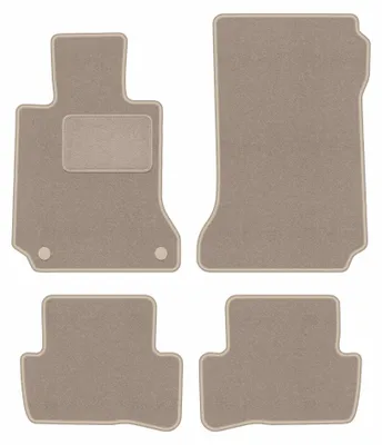 Immagine prodotto di Tappetini in moquette per Mercedes C W204 2007-2014 (berlina/station wagon/coupé) – set 4 pezzi, beige, su misura – Wielganizator LUX