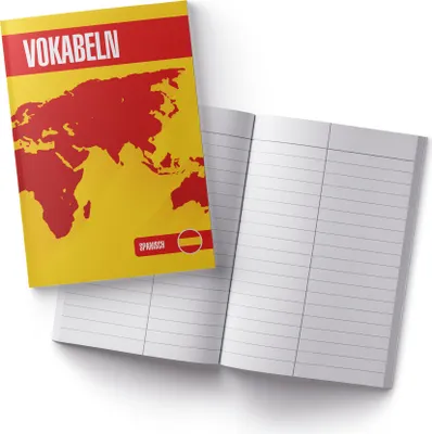 Produktbild von itenga Vokabelheft Spanisch DIN A5, 56 Seiten 100g Naturpapier