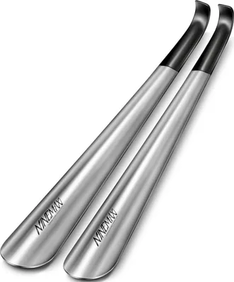Produktbild von NINEMAX Metall Schuhlöffel Lang Edelstahl 42cm Stabil Shoe Horn 2er Pack