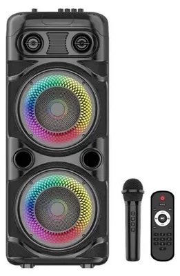 Immagine prodotto di Altoparlante karaoke illuminato - INOVALLEY - KA123-XXL - Bluetooth V5.0 - 75 cm - 900 W - nero