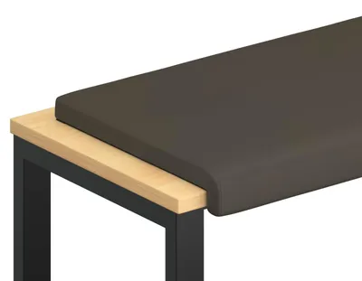 Image de vidaXL Coussin de banquette en similicuir, gris, profondeur 35 cm