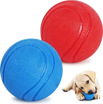 Produktbild von Hundespielzeug, Hüpfball Hund, Interaktives Hundespielzeug, Unzerstörbarer Hundeball, Hundezahnreinigerspielzeug aus Naturkautschuk, für Welpen