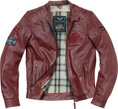 Produktbild von Black-Cafe London Bangkok Motorrad Lederjacke, rot, 54