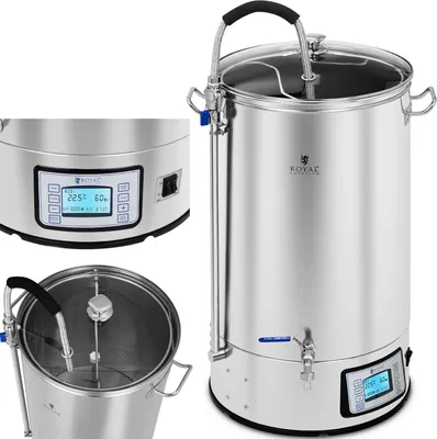 Zdjęcie produktu dla Kocioł Warzelny Zacierny Do Produkcji Piwa Stal Nierdzewna 2500W Lcd 60L
