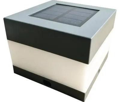 Produktbild von LED-Pfostenkappe Konsta Solar mit 3 Farben 9,5 x 9,5 cm grau