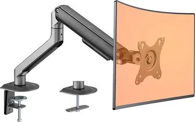 Produktbild von Monitorarm Schwarz Federunterstützung vollständig einstellbar für 17-32 Zoll Monitore mit C-Klemme