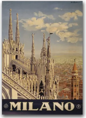 Produktbild von Poster - Canvas - Leinwand - 59,4 cm x 84,1 cm - Fotoposter - Leinwandkunst - Mailand, Italien