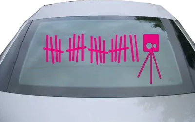 Produktbild von Indigos UG - Aufkleber Heckscheibe & Motorklappe DE2025 - pink - 600x257 mm -  - Auto Scheiben Fenster Heckklappe Tuning Racing JDM - Die cut
