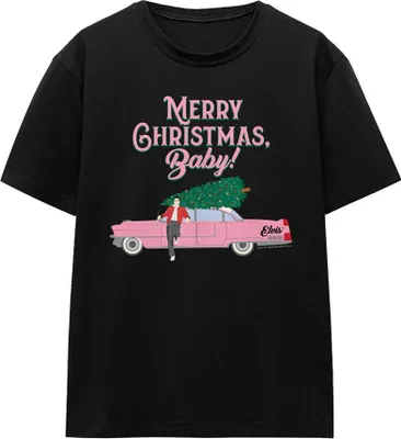 Immagine prodotto di Elvis Presley - Maglietta da donna "Merry Christmas Baby" TV32645 (S) (Nero)