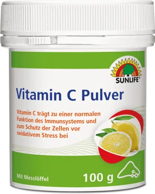 Produktbild von Sunlife Vitamin C Pulver 100g.
