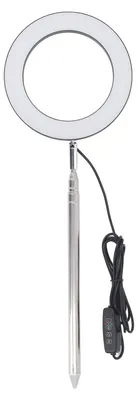 Image de Lampe de culture à spectre complet de 15 cm, réglable en hauteur de 26,5 à 165 cm, avec minuterie 3 h / 9 h / 12 h et 10 niveaux de réglage de l'intensité lumineuse, abat-jour noir de 15 cm