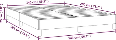 Zdjęcie produktu dla Rama Łóżka, Czarna, 140 X 200 Cm, Obita Tkaniną Lumarko!