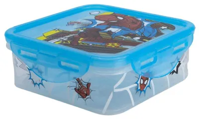 Obrázek produktu pro Spiderman vzduchotěsná nádoba – krabička na svačinu pro děti Obdélníková krabička na sendvič
