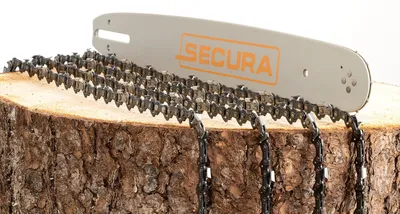 Produktbild von 4x Sägekette + Schwert SECURA 38cm 325" 64 1,3mm für Ihre Dolmar Motorsäge PS410