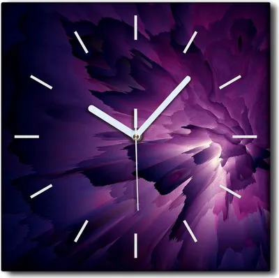 Produktbild von Coloray Uhr auf Leinwand 30x30 cm Wand Uhr Dekoration Wohnzimmer Segeltuch weiße Zeiger -Aquarelle Abstraktion.