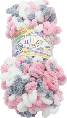 Image de PUFFY couleur - 100g / 9 m - Blanc,Gris,Rose