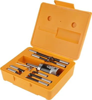 Image de 1 jeu d'accessoires pour fraiseuse MT2 M10 F1 -12 : tête de perçage de 50 mm avec 9 tiges de perçage de 12 mm
