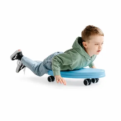 Image de Surf Jouet porteur enfant souple avec roues, 55 x 25 cm, Bleu