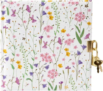 Immagine prodotto di Goldbuch diario Meadow Miracles bianco con lucchetto 16,5x16,5 cm 96 pagine bianche