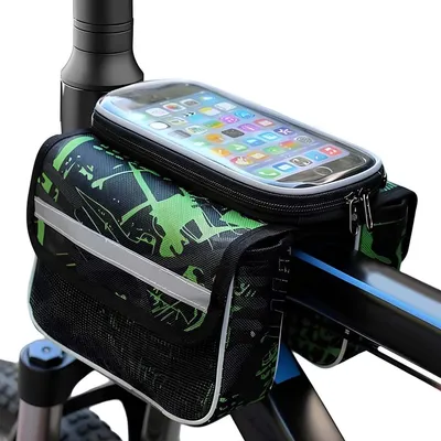 Immagine prodotto di Avizar, supporto impermeabile per smartphone da bicicletta con custodia, nero/verde