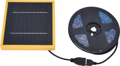 Imagen del producto de Tira de luces LED solares para crecimiento de plantas, con energía solar, espectro completo, 5W, alto flujo luminoso. Tiras LED solares para plantas, de 0,5 metros (19,7 pulgadas)