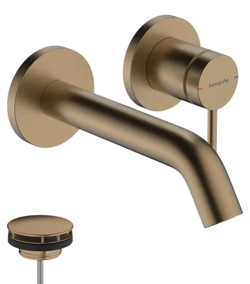 Image de hansgrohe Tecturis S robinetterie de lavabo monocommande encastrée pour montage mural, EcoSmart+, portée 165mm, 73350140