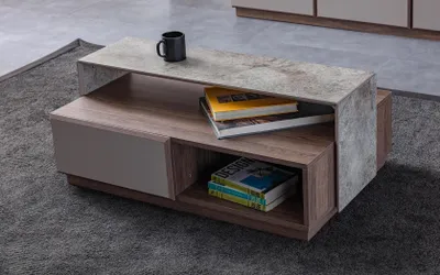 Image de Table basse Table de salon Table d'appoint Table de salon Gris