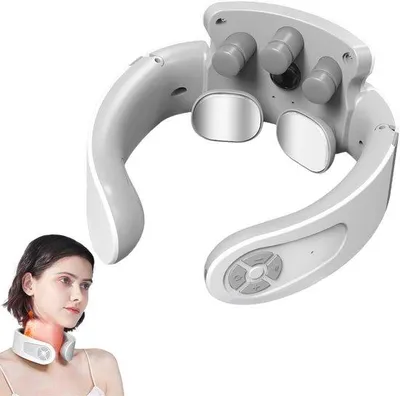 Productafbeelding van Elektrische nekmassageapparaat met warmtefunctie en 5 massageprogramma's