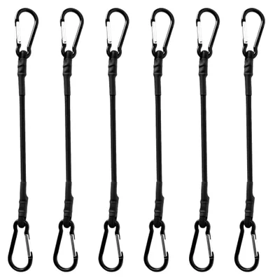 Produktbild von 6 Stück Spanngummi mit Karabiner, 12 Zoll Gummispanner für Gepäck, Fahrrad, Camping und Auto