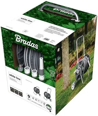 Immagine prodotto di Tubo da giardino con raccordi - 30 m - Bianco/argento - 8 pezzi