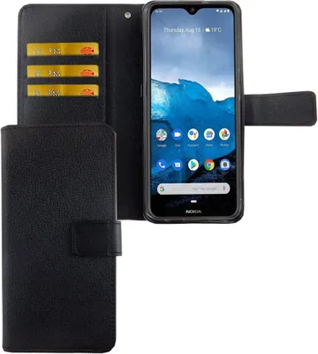 Zdjęcie produktu dla Etui Nokia 6.2 Pokrowiec na telefon komórkowy Pokrowiec ochronny z klapką i kieszenią na kartę Czarny