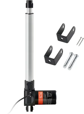Image de SucceBuy 12 V, 12 pouces Actionneur linéaire haute performance 1320 lbs/6000 N, 0,19"/s Actionneur de mouvement linéaire avec support de montage et protection IP44 pour portes électriques, machines industrielles, navires, fret