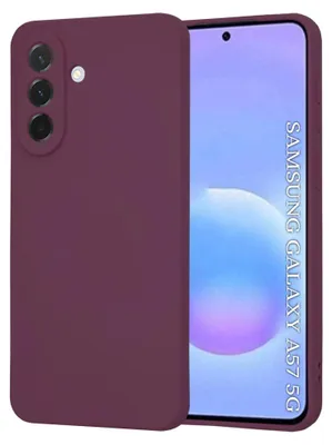 Produktbild von Techsuit – SoftFlex-Silikonhülle für Samsung Galaxy A57 5G – pflaumenrot