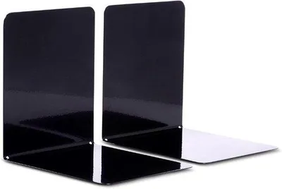Zdjęcie produktu dla Zestaw metalowych podpórek do książek nr 2 – czarny – 14 x 12 x 14 cm