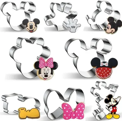 Produktbild von Minnie und Mickey Maus Ausstechformen - Set aus 8 - Edelstahl