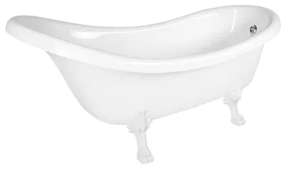 Immagine prodotto di Vasca da bagno freestanding RETRO 174,5x82x80,5 cm, bianca, piedini bianchi