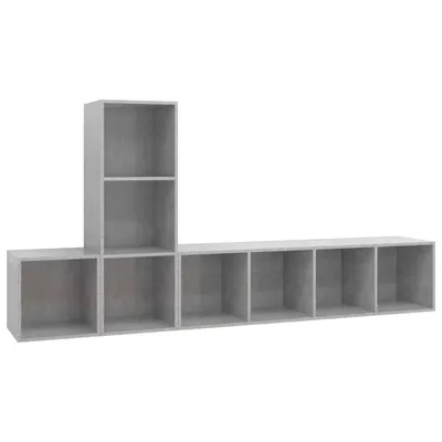 Produktbild von vidaXL 3-tlg. TV-Schrank-Set Betongrau Holzwerkstoff