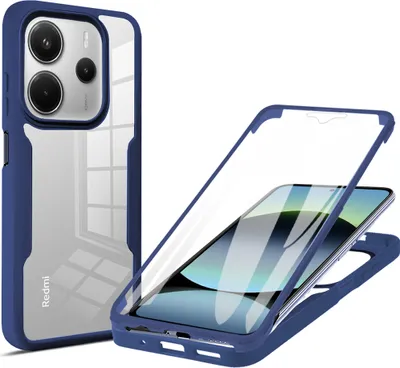 Obrázek produktu pro Pouzdro pro Xiaomi Redmi Note 14 5G, 360° Kompletní Ochrana s Vestavěným Chráničem Displeje modré