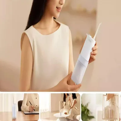 Produktbild von Irigátor Dental Water Jet pre zuby USB dobíjateľný prenosný vodný flosser 4 D biely